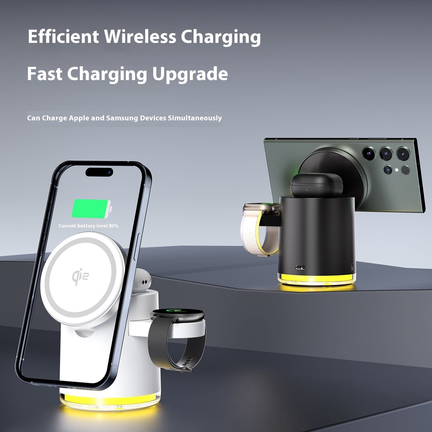 Tragbares magnetisches 3-in-1-Wireless-Faltladegerät für Zuhause