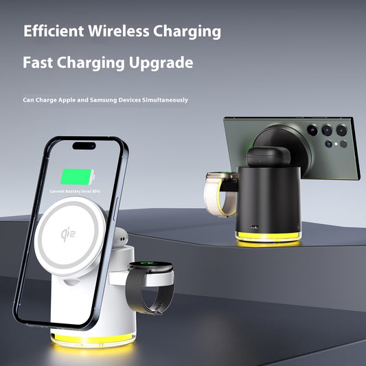 Tragbares magnetisches 3-in-1-Wireless-Faltladegerät für Zuhause