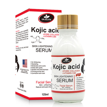 Kojisäure-Serum zur Hautaufhellung. Enthält Kojisäure. Für ungleichmäßigen Hautton und fahle Haut. Natürliches Hautpflege-Gesichtsserum. 