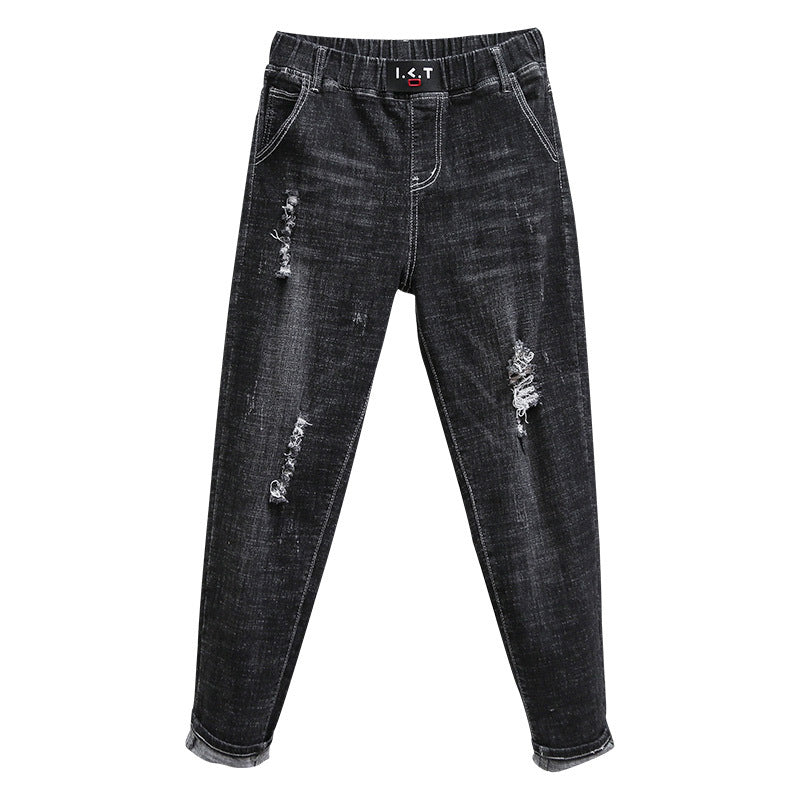 Stretch-Jeans mit hohem Bund für Damen in Übergrößen