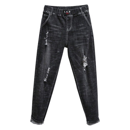 Stretch-Jeans mit hohem Bund für Damen in Übergrößen
