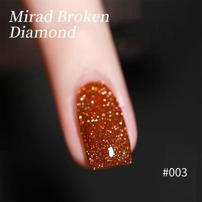 Auffälliges, reflektierendes Glitzer-Nagelgel im Nachtclub-Stil