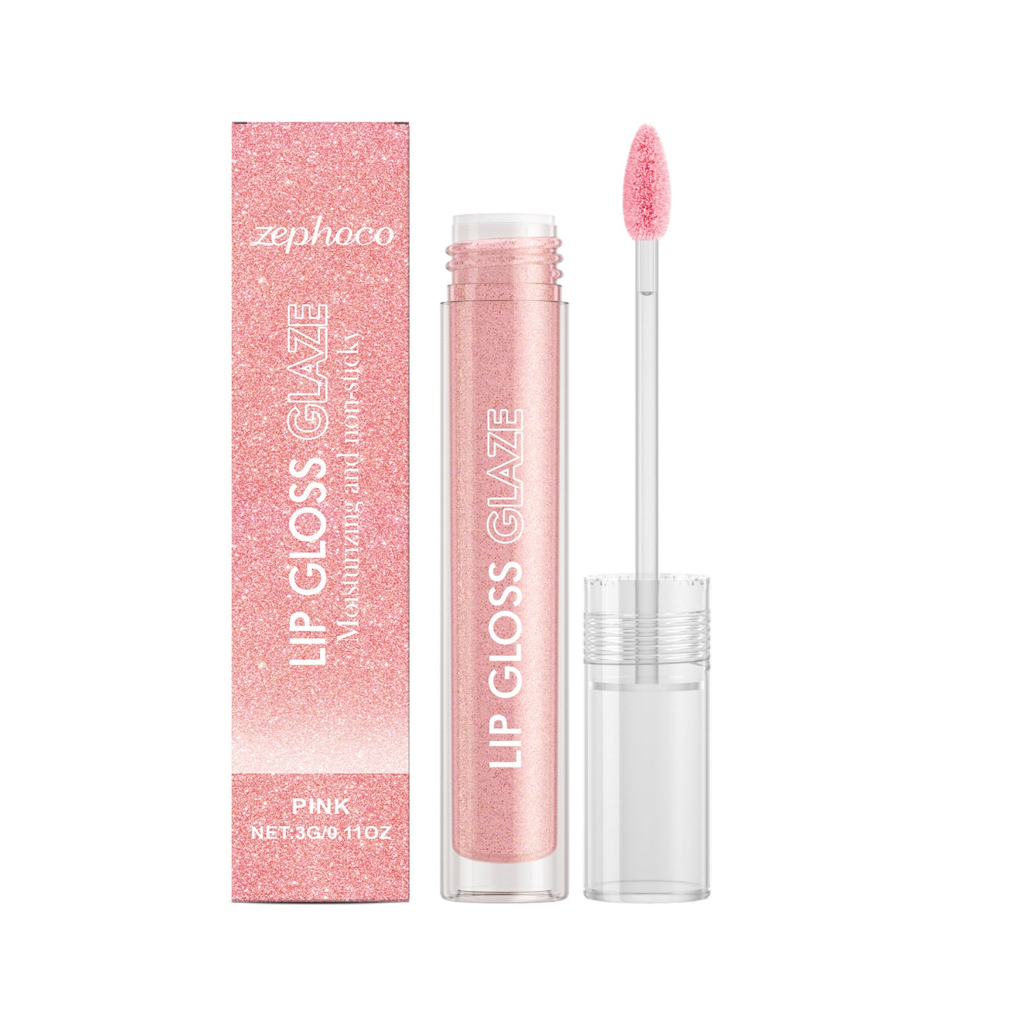 Feuchtigkeitsspendender Lipgloss mit feinem Glitzer