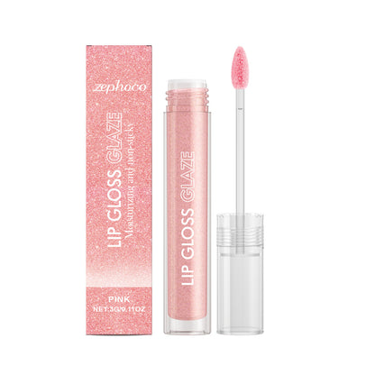 Feuchtigkeitsspendender Lipgloss mit feinem Glitzer