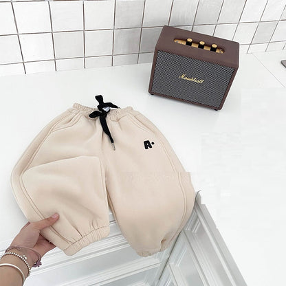 Modische Plüsch-Jogginghosen für Kinder, Jungen und Mädchen