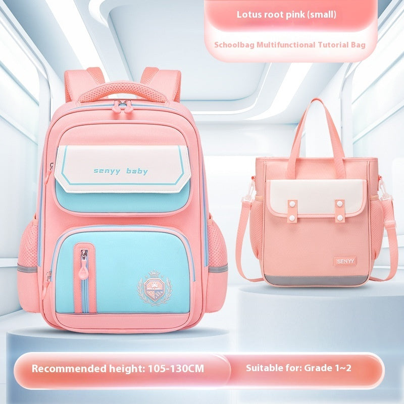 Kinderrucksack mit Rückenprotektor und wasserabweisendem, großem Fassungsvermögen aus Oxford-Gewebe 