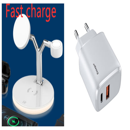 Kompatibel mit Apple, 3-in-1 magnetische kabellose Ladestation mit 15 W Schnellladefunktion für MagSafe-Ladegeräte