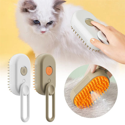 Katzen-Dampfbürste, Dampfbürste für Hunde, 3-in-1 elektrische Sprühbürste für Katzenhaare, Massagebürste für die Haustierpflege, Kamm zur Haarentfernung, Tierpflegeprodukte
