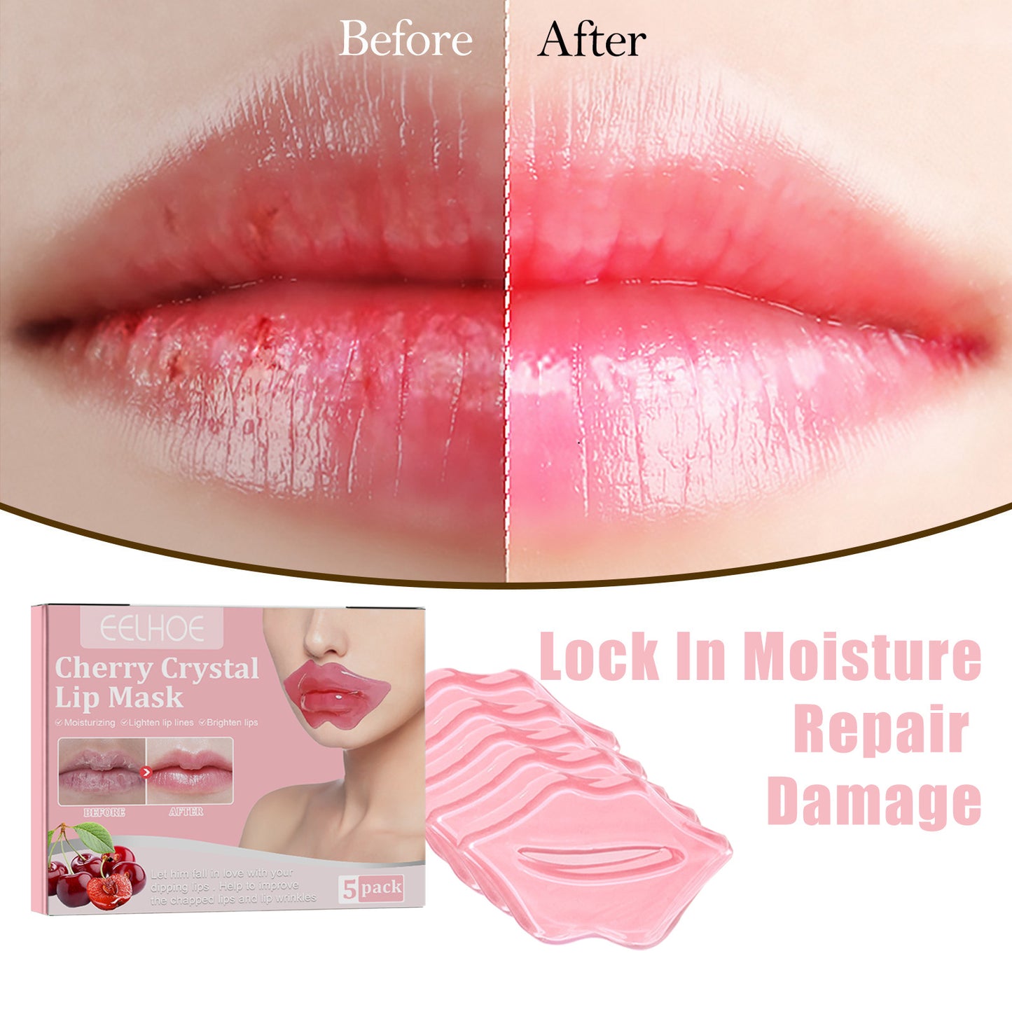 Cherry Crystal Lippenbalsam – Mildert Lippenfältchen – Spendet Feuchtigkeit und pflegt