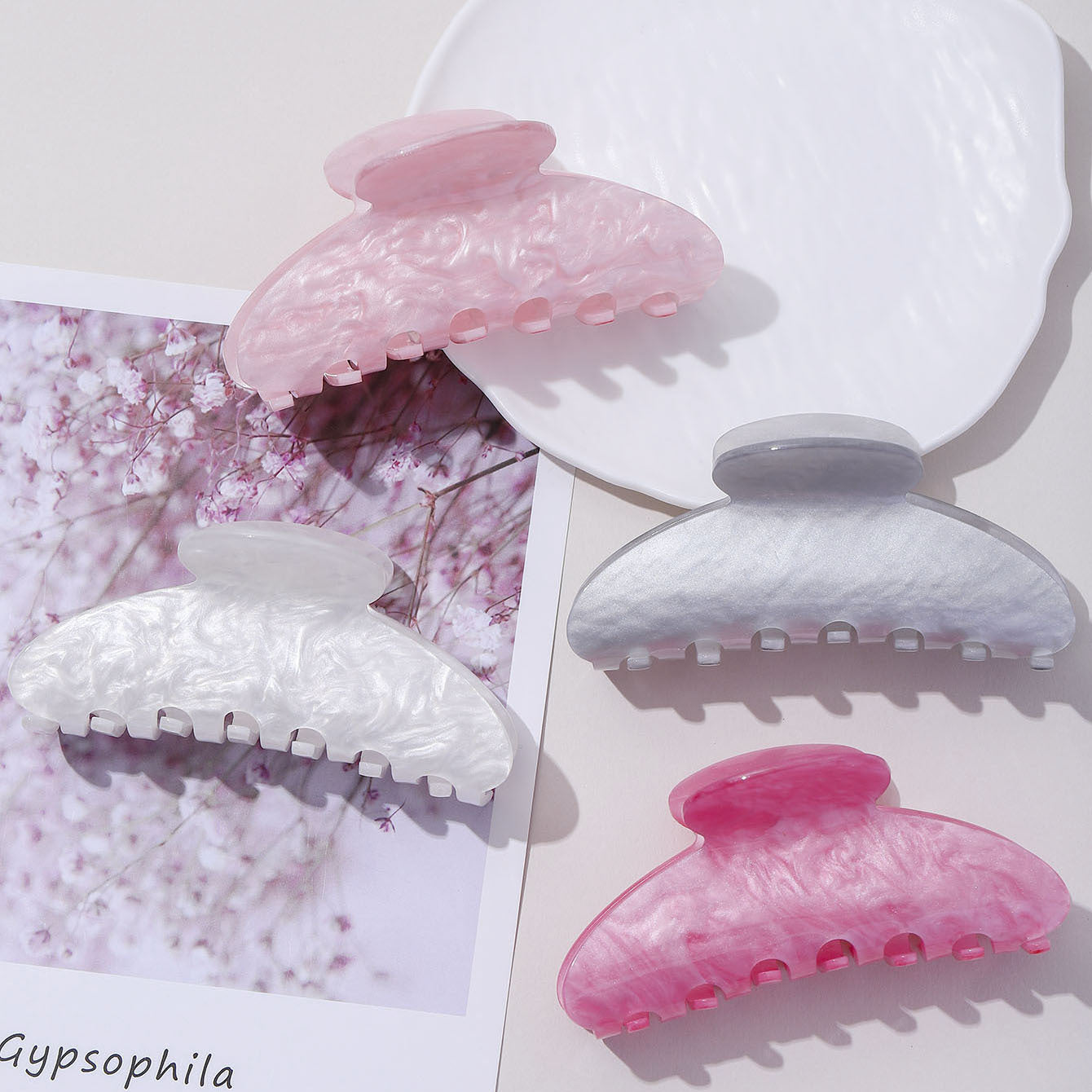 Retro Acrylic Simple Ins Hair Clip