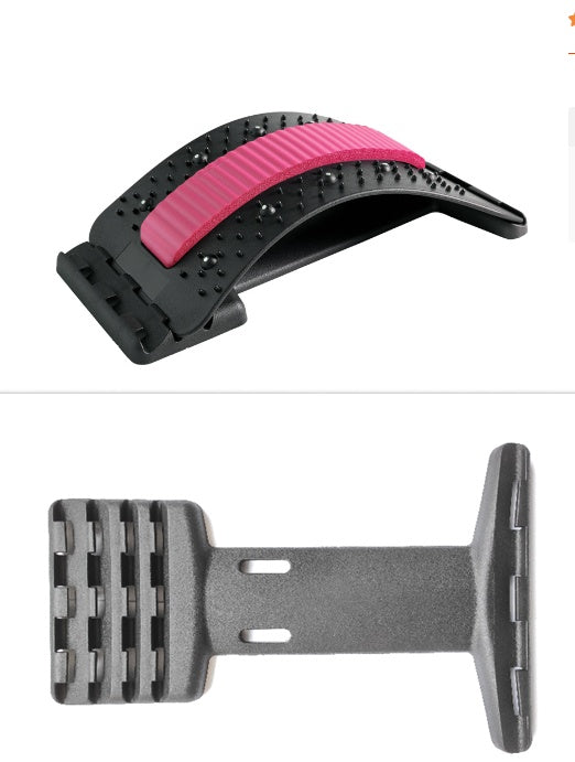 Rückenstrecker, verstellbar, Rückenknacker, Massagegerät für Taille, Nacken, Fitness, Lendenwirbelsäule und Halswirbelsäule, Schmerzlinderung