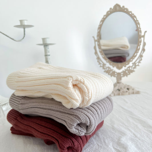 Kinderbekleidung Baby-Leggings aus gestrickter Baumwolle und Wolle mit elastischem Bund