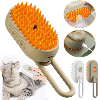 Katzen-Dampfbürste, Dampfbürste für Hunde, 3-in-1 elektrische Sprühbürste für Katzenhaare, Massagebürste für die Haustierpflege, Kamm zur Haarentfernung, Tierpflegeprodukte