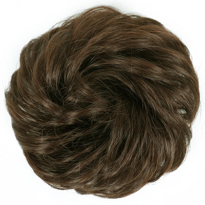 Fluffy Natural Hair Bag Long Beard Bun Artificial Hair Bun