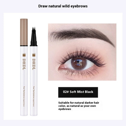 DHDL Vier-Gabel-Augenbrauenstift, wasserfest, schweißresistent, langanhaltend, wischfest