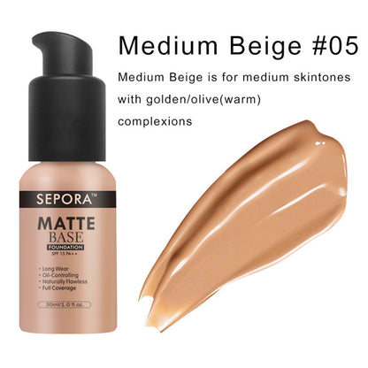 Isolierte wasserfeste, natürliche Concealer-Basis, matte flüssige Foundation, ölregulierende Foundation-Creme