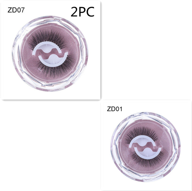Selbstklebende, wiederverwendbare, klebstofffreie Wimpern mit natürlichem Schwung