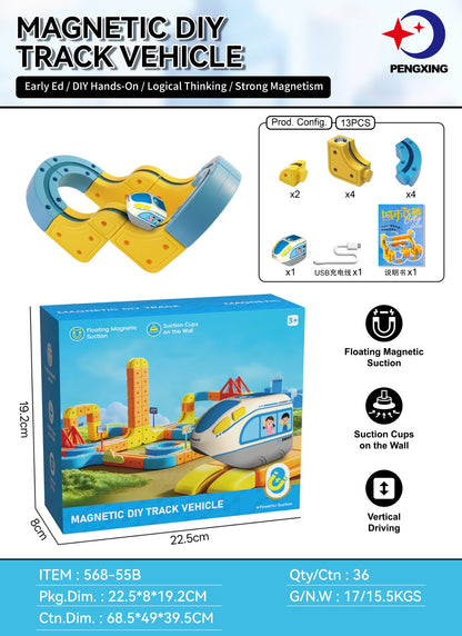 Childrens Electric Magnetic Levitation Track Building Toy