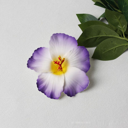 Haarspange mit Hibiskusblüten-Motiv für Damen, maritimes Foto-Ambiente, Kopfbedeckung, seitliche Blumenspange