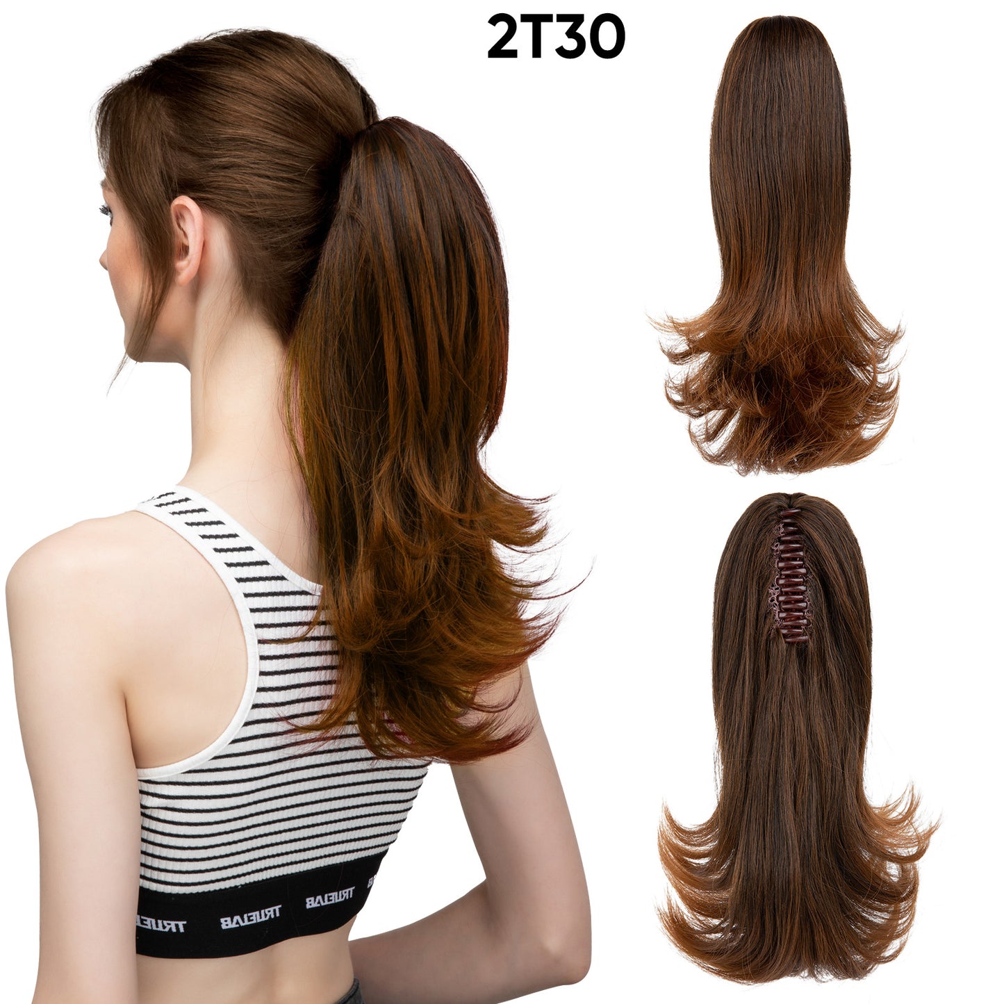 Seidenperücke für Damen, langes Haar, leicht gelockt, kurze Locken