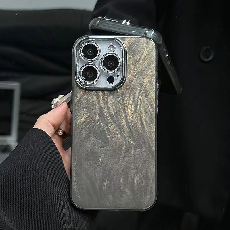 Einfache Handyhülle aus Garn mit Glitzer-Linsenschutz