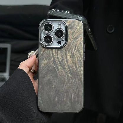 Einfache Handyhülle aus Garn mit Glitzer-Linsenschutz