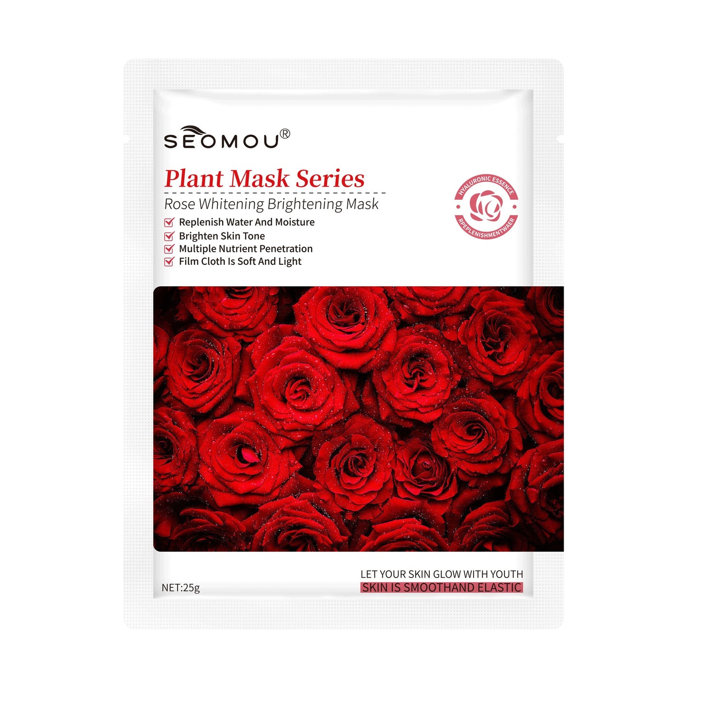 Feuchtigkeitsspendende und nährende Gesichtsmaske mit Pflanzen- und Fruchtextrakten