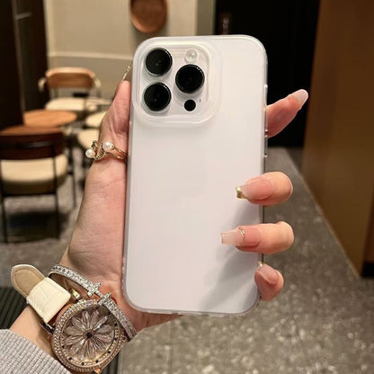 Mattierte Handyhülle mit großem Loch, schlicht und transparent