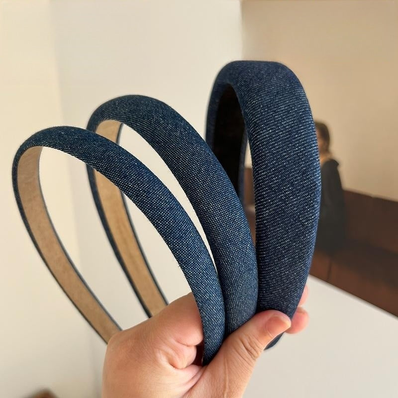 Retro-Stirnband aus Denimstoff für Damen mit Minderheitenmotiv