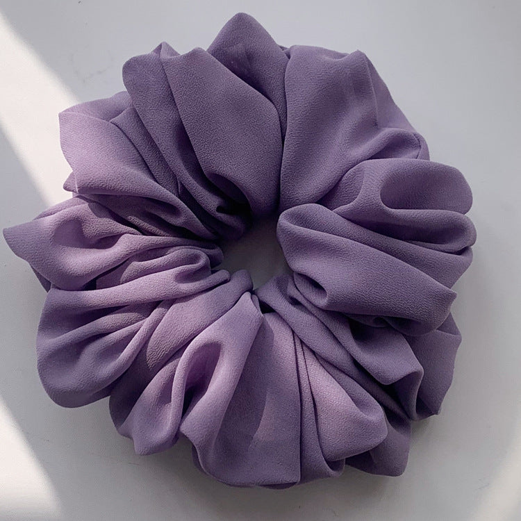 Großer Kopfstrauß aus Chiffon, Dickdarmring, Haarring