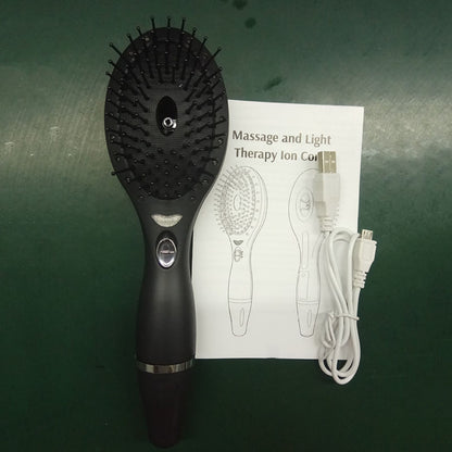 USB-wiederaufladbarer LED-Haarkamm mit roten Negativ-Ionen für Friseursalons