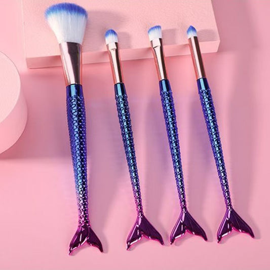 4-piece Mermaid Gradient Eye Makeup Brush Portable