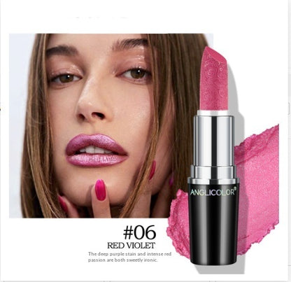 Nicht verblassender, nicht klebender Lippenstift mit lang anhaltendem Perlglanz