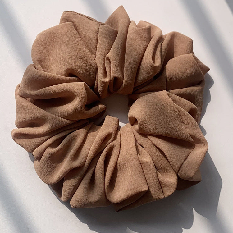 Großer Kopfstrauß aus Chiffon, Dickdarmring, Haarring