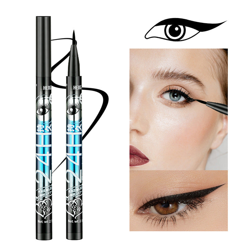 Wasserfester, langanhaltender, wischfester, ultrafeiner schwarzer Flüssig-Eyeliner