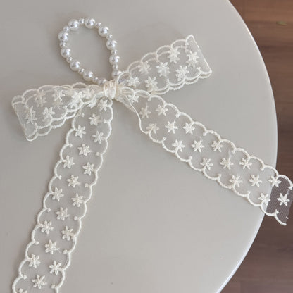 Haarspangen mit Schleife in Denimblau