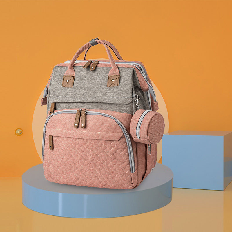 Neuer Mama-Rucksack, der am Kinderwagen befestigt werden kann, Babytasche, faltbare Babybetttasche