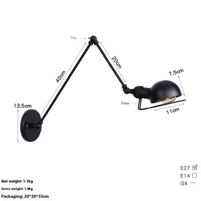 LED-Wandleuchte mit langem Arm, ideal für Arbeits- und Schlafzimmer, neben dem Bett