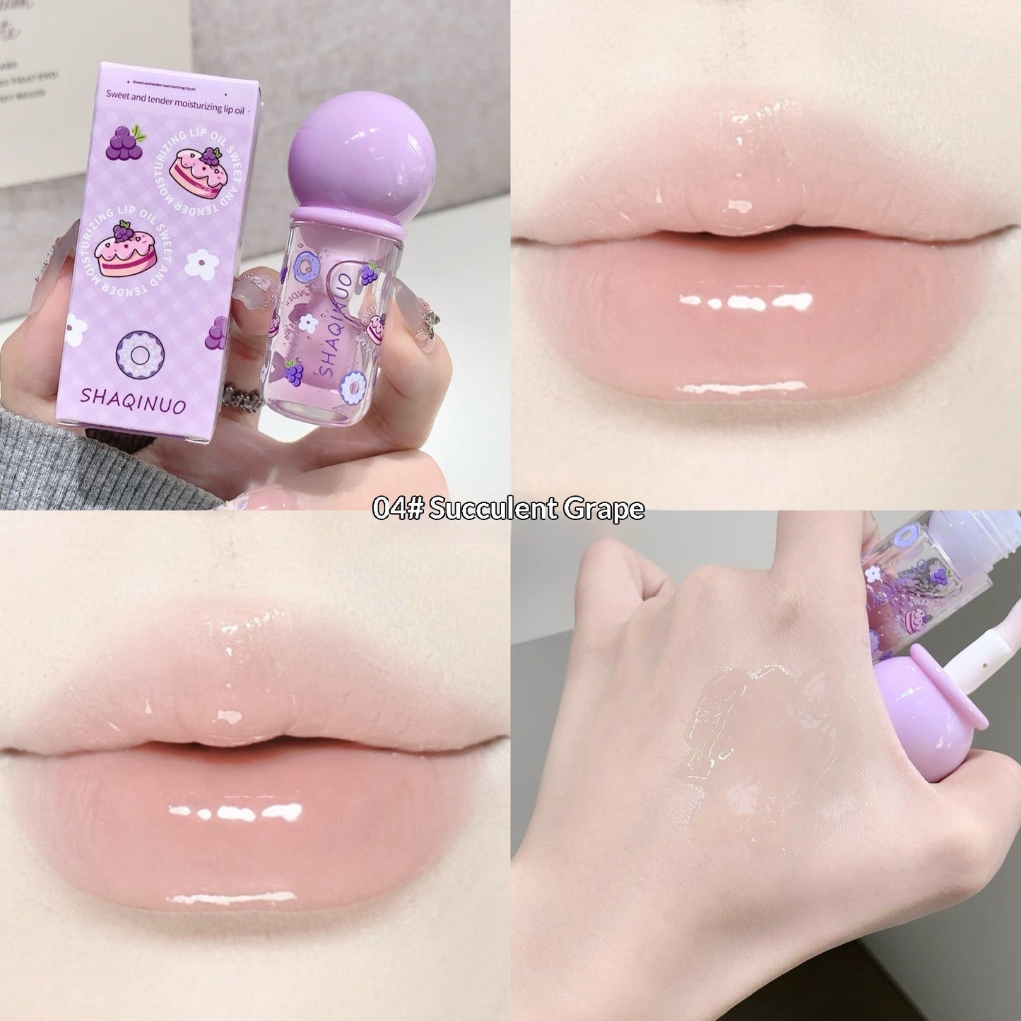 Einzeln verpackte Lippenöle in einer großen Vielfalt an Ausführungen