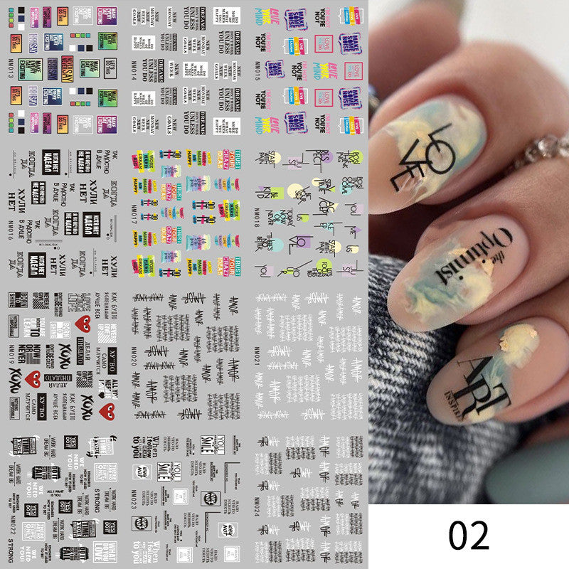 Neue Nagelsticker mit europäischem und amerikanischem Feng-Shui-Muster und Blumenmotiven