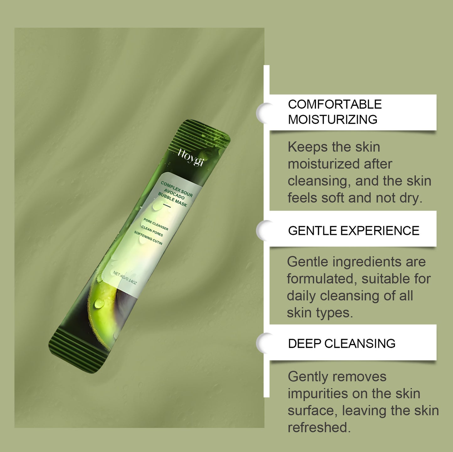 Avocado Gesichtsreinigungsschaum-Gesichtsmaske