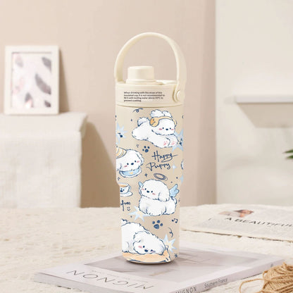 Ceramic Inner Liner Insulated Large Capacity Hand-held Straw Cup