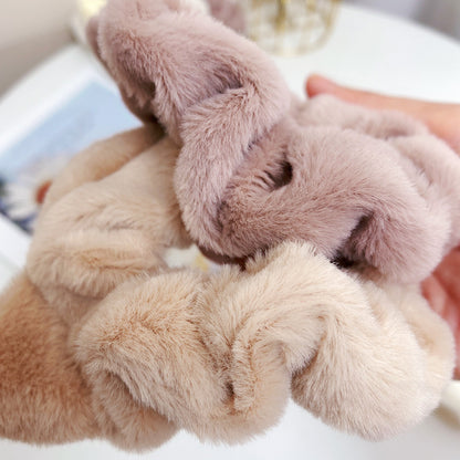 Plush Simple Cat Ears Large Intestine Hair Ring
