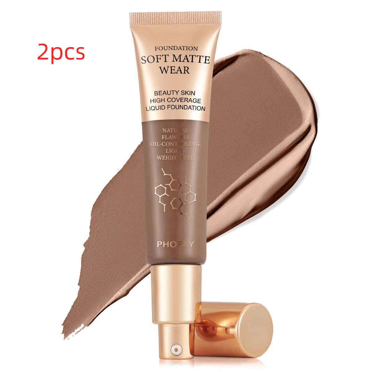 Langanhaltende Concealer-Foundation für ölige Haut, die sich nicht in Fältchen absetzt.