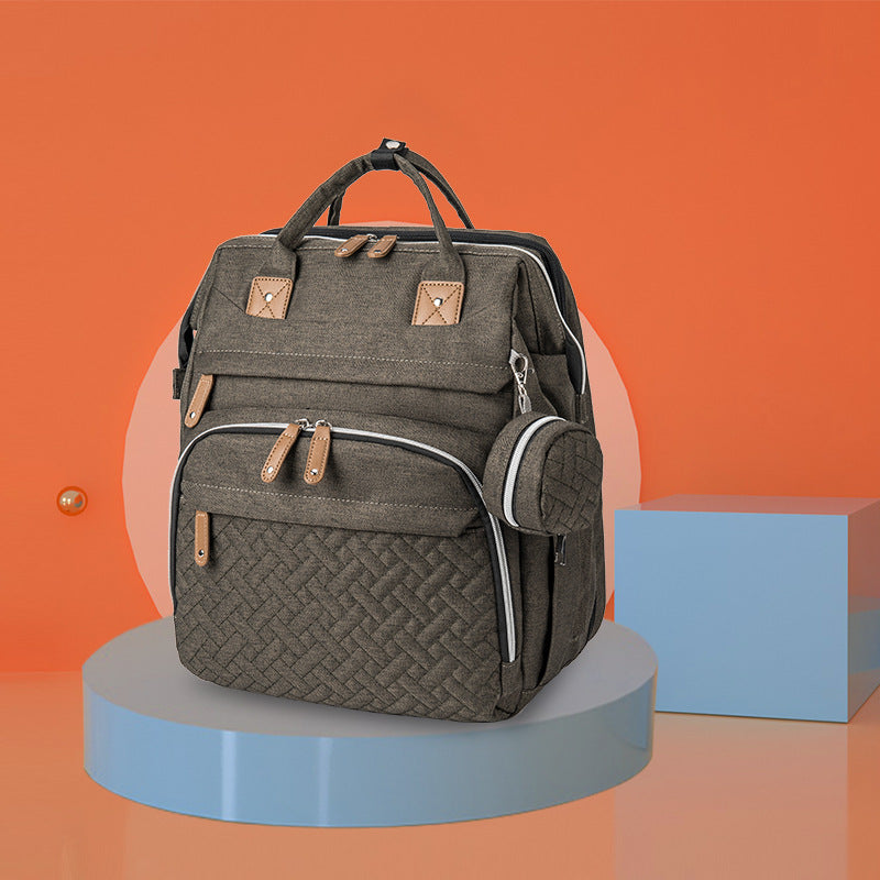 Neuer Mama-Rucksack, der am Kinderwagen befestigt werden kann, Babytasche, faltbare Babybetttasche