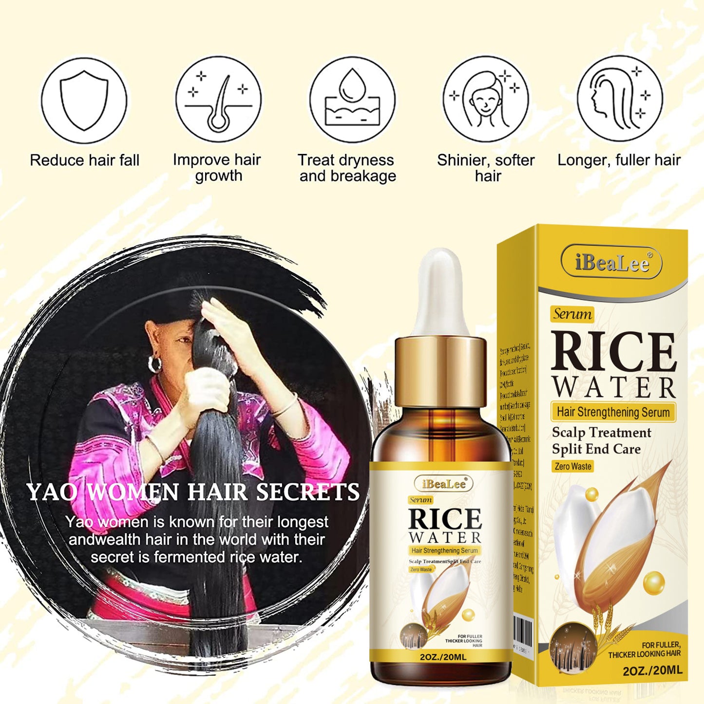 Reiswasser-Sheng-Jiang-Wang-Haarnährstofflösung gegen Haarausfall