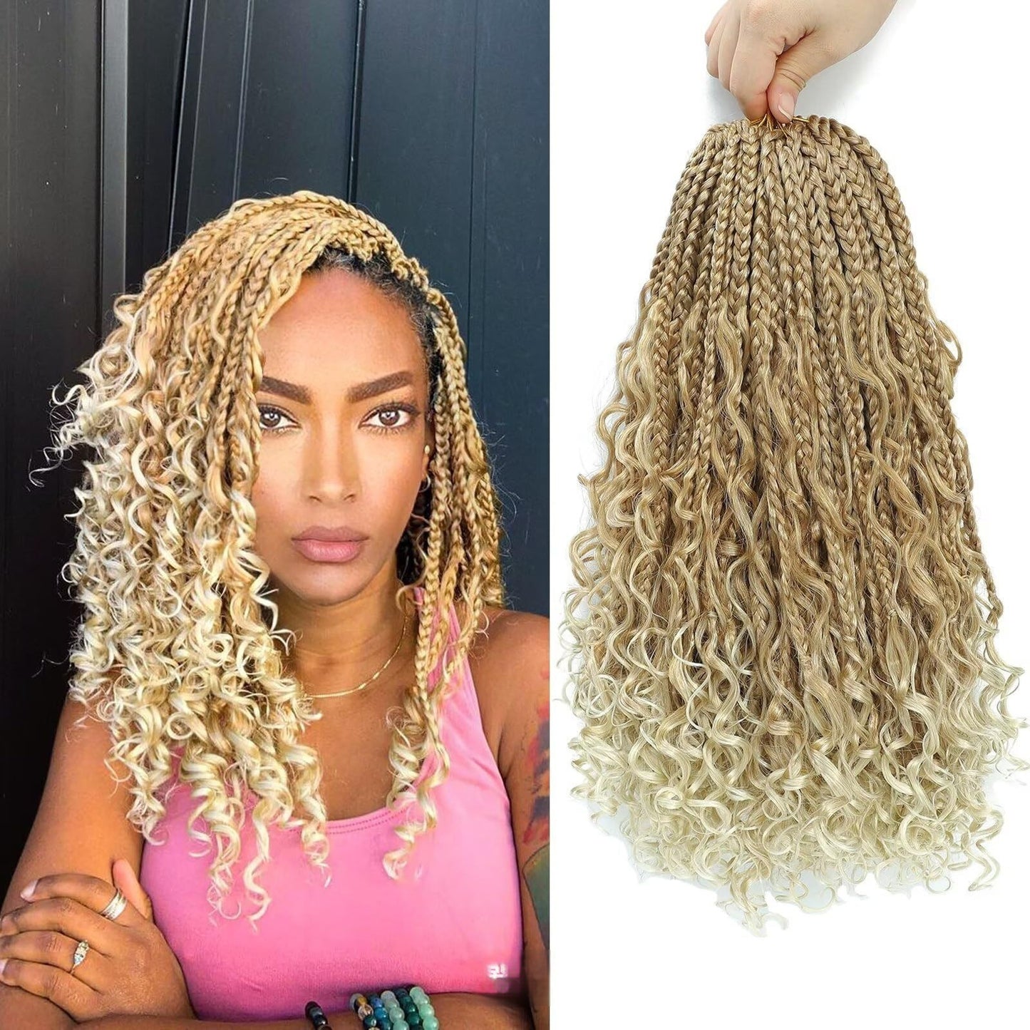 Synthetic Fiber Crochet Wig Braided Three-strand Braid