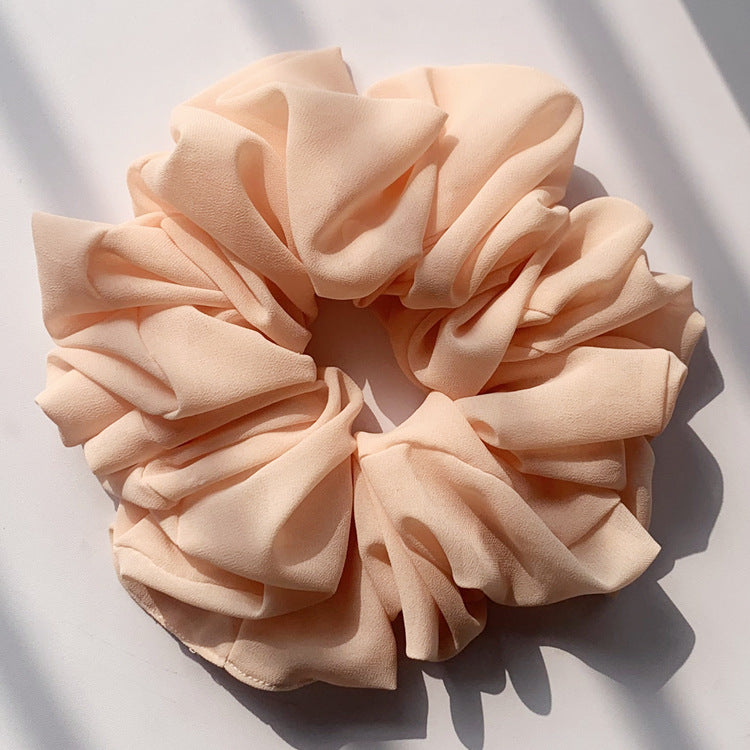 Großer Kopfstrauß aus Chiffon, Dickdarmring, Haarring