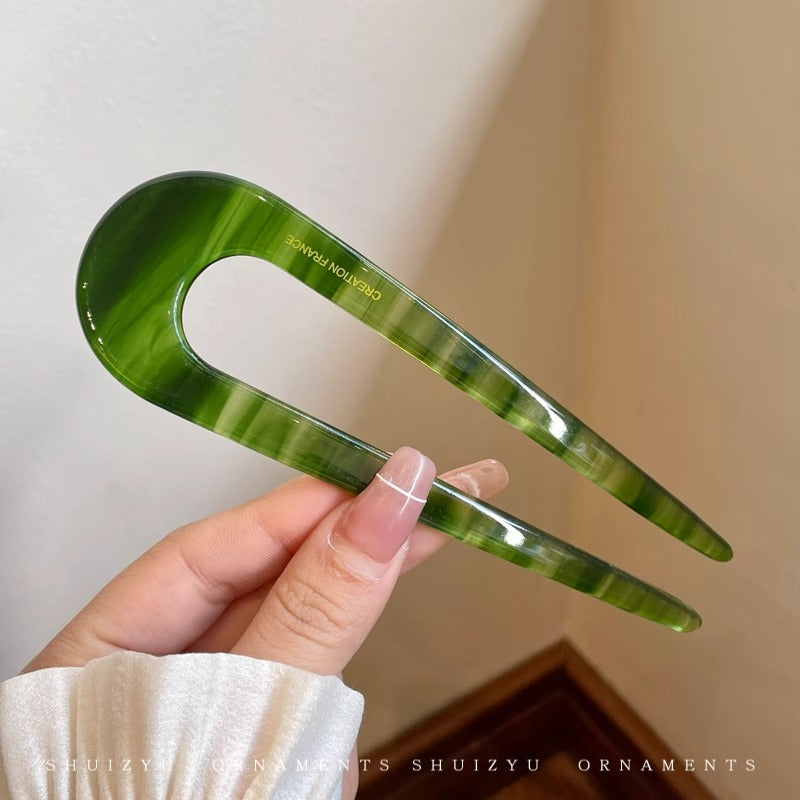 U-förmige Haarnadel, Haaraccessoires für Damen-Duttfrisuren