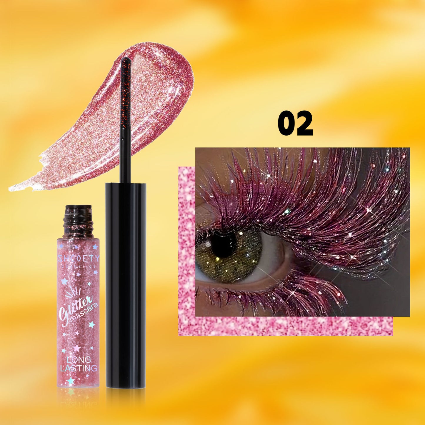 Farbige Mascara in 5 Farben, wasserfest und wischfest